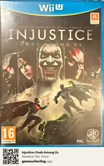 Injustice: Gods Among Us Nintendo Wii U, PAL box front