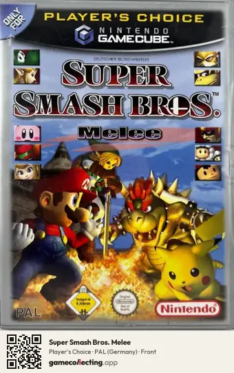 Super Smash Bros. Melee Nintendo GameCube, Germany box front