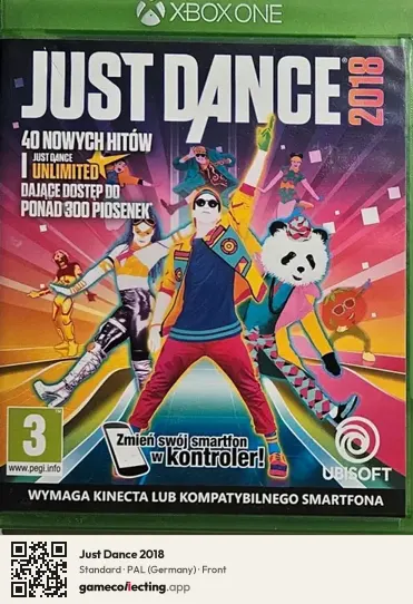 Just Dance 2018 Xbox One, Germany box front