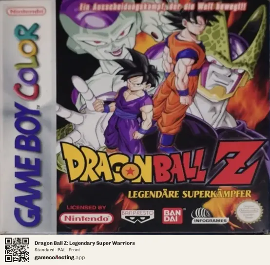 Dragon Ball Z: Legendary Super Warriors Game Boy Color, PAL box front