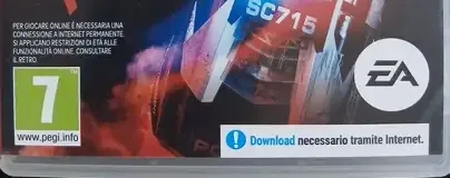 Need for Speed: Hot Pursuit Remastered, the PEGI square on its front