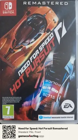 Need for Speed: Hot Pursuit Remastered Nintendo Switch, PAL box front