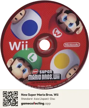 New Super Mario Bros. Wii Nintendo Wii, Asia disc