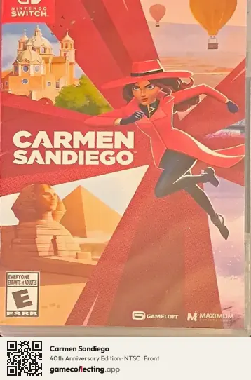 Carmen Sandiego Nintendo Switch, NTSC box front