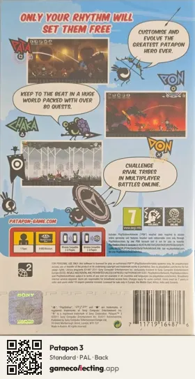Patapon 3 PlayStation Portable, PAL box back