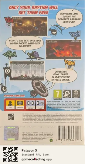 Patapon 3 PlayStation Portable, PAL box back
