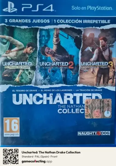 Uncharted: The Nathan Drake Collection PlayStation 4, Spain box front