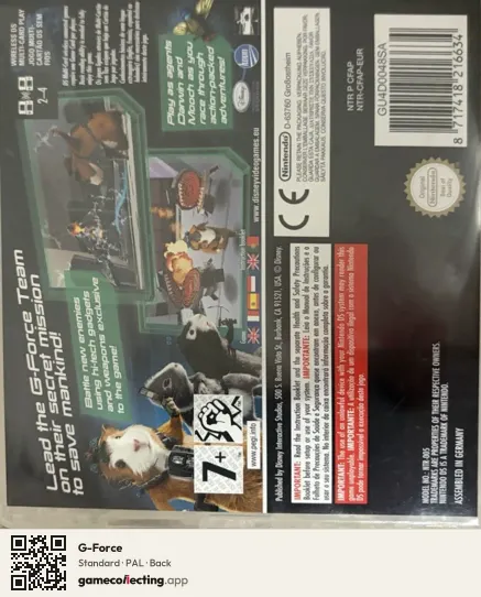G-Force Nintendo DS, PAL box back