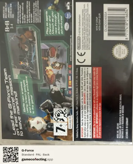 G-Force Nintendo DS, PAL box back
