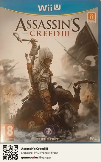Assassin's Creed III Nintendo Wii U, France box front