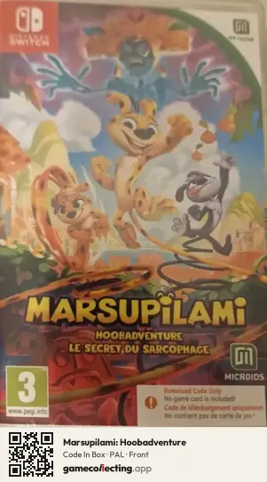 Marsupilami: Hoobadventure Nintendo Switch, PAL box front
