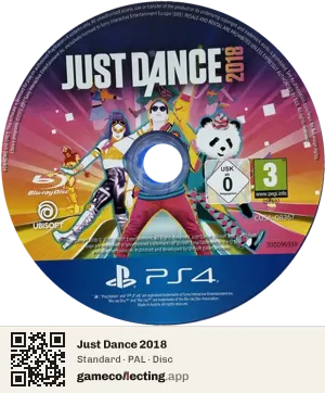 Just Dance 2018 PlayStation 4, PAL disc