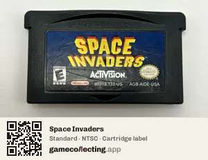 Space Invaders Game Boy Advance, NTSC cartridge label
