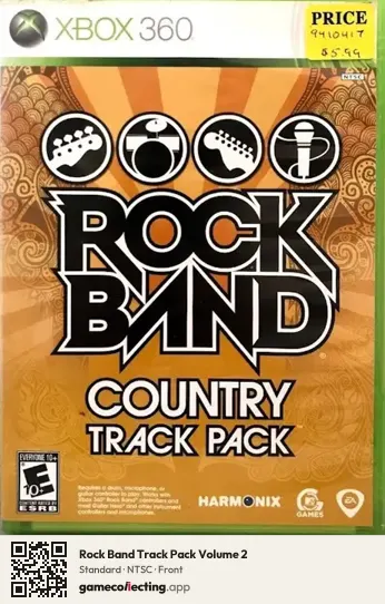 Rock Band Track Pack Volume 2 Xbox 360, NTSC box front