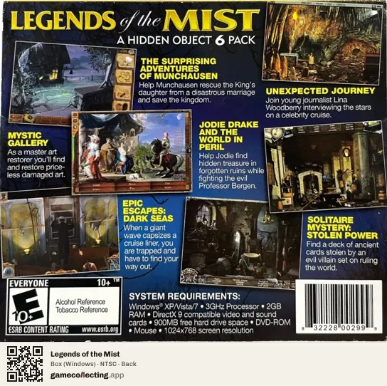 Legends of the Mist Computer, NTSC box back