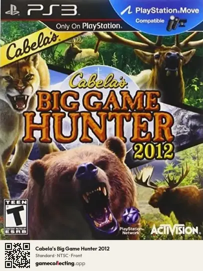 Cabela's Big Game Hunter 2012 PlayStation 3, NTSC box front