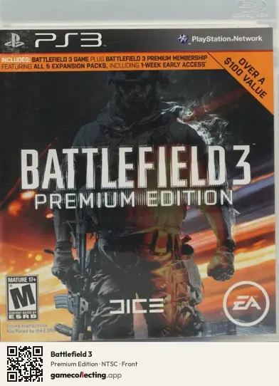 Battlefield 3 PlayStation 3, NTSC box front