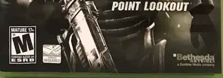Fallout 3 Game Add-On Pack: Broken Steel and Point Lookout, the ESRB box on its front