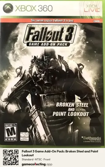 Fallout 3 Game Add-On Pack: Broken Steel and Point Lookout Xbox 360, NTSC box front