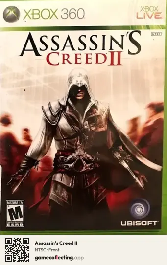 Assassin's Creed II Xbox 360, NTSC box front