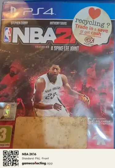 NBA 2K16 PlayStation 4, PAL box front