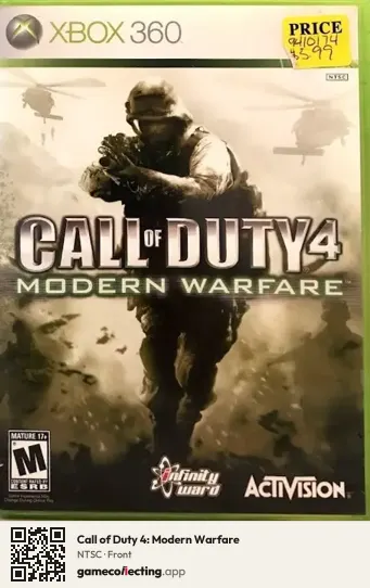Call of Duty 4: Modern Warfare Xbox 360, NTSC box front