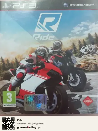 Ride PlayStation 3, Italy box front