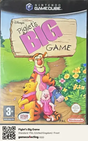 Piglet's Big Game Nintendo GameCube, United Kingdom box front