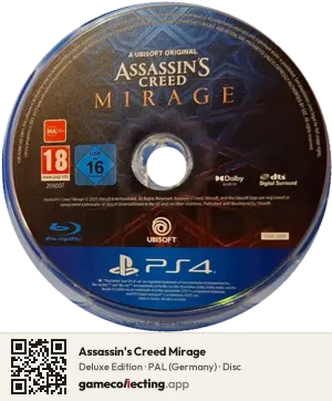Assassin's Creed Mirage PlayStation 4, PAL disc