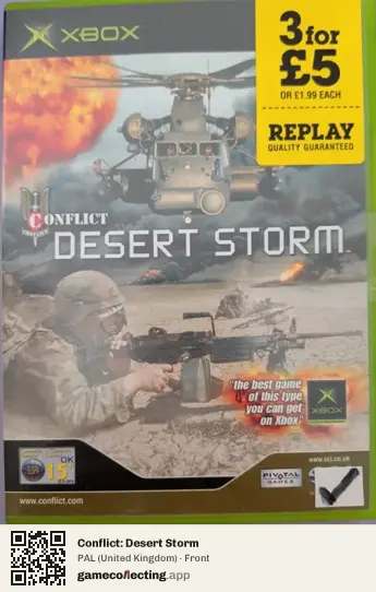 Conflict: Desert Storm Xbox, United Kingdom box front