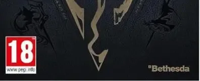 The Elder Scrolls V: Skyrim, the PEGI square on its front