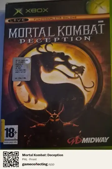 Mortal Kombat: Deception Xbox, PAL box front