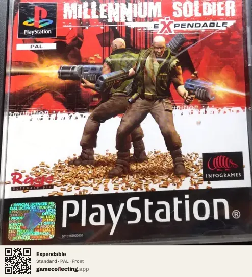 Expendable PlayStation, PAL box front