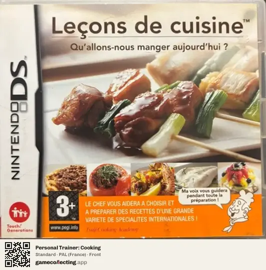 Personal Trainer: Cooking Nintendo DS, France box front