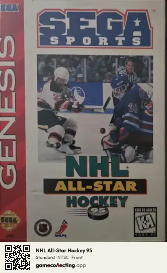 NHL All-Star Hockey 95 Sega Mega Drive / Genesis, NTSC box front