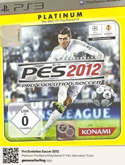 Pro Evolution Soccer 2012 PlayStation 3, Germany box front