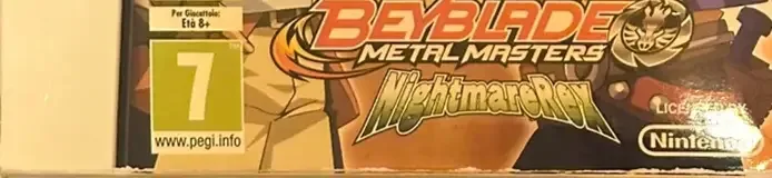 Beyblade: Metal Masters, the PEGI square on its front