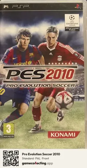 Pro Evolution Soccer 2010 PlayStation Portable, PAL box front