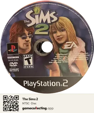 The Sims 2 PlayStation 2, NTSC disc