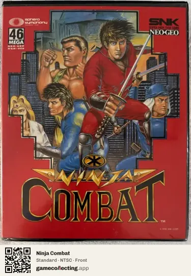 Ninja Combat Neo Geo AES, NTSC box front
