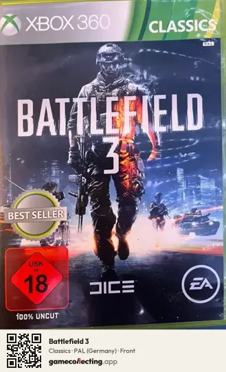 Battlefield 3 Xbox 360, Germany box front