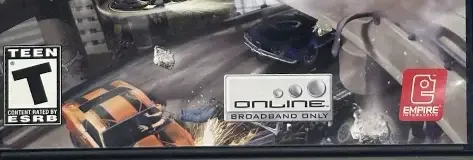 Flatout 2, the ESRB box on its front