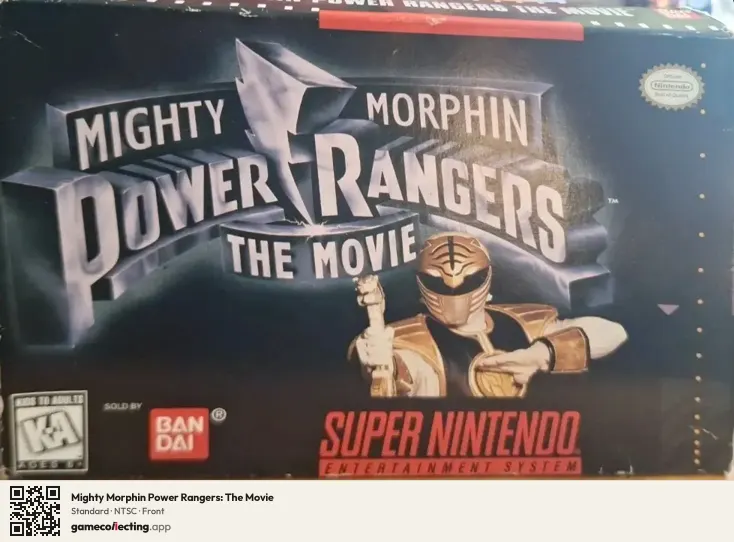 Mighty Morphin Power Rangers: The Movie Super Nintendo Entertainment System, NTSC box front