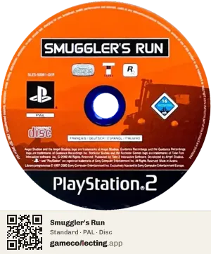 Smuggler's Run PlayStation 2, PAL disc