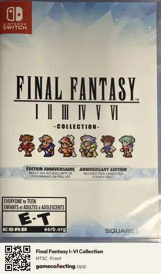 Final Fantasy I-VI Collection Nintendo Switch, NTSC box front