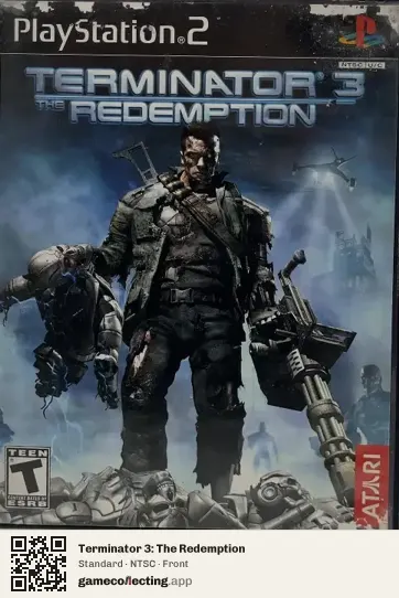 Terminator 3: The Redemption PlayStation 2, NTSC box front