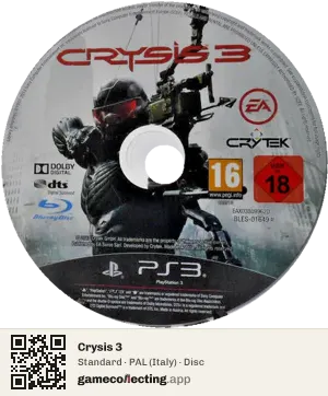Crysis 3 PlayStation 3, PAL disc