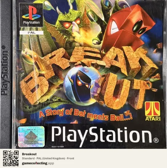 Breakout PlayStation, United Kingdom box front