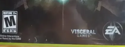 Dead Space 2, the ESRB box on its front