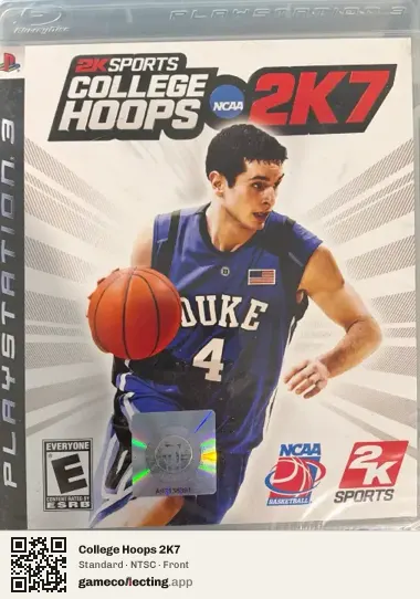 College Hoops 2K7 PlayStation 3, NTSC box front